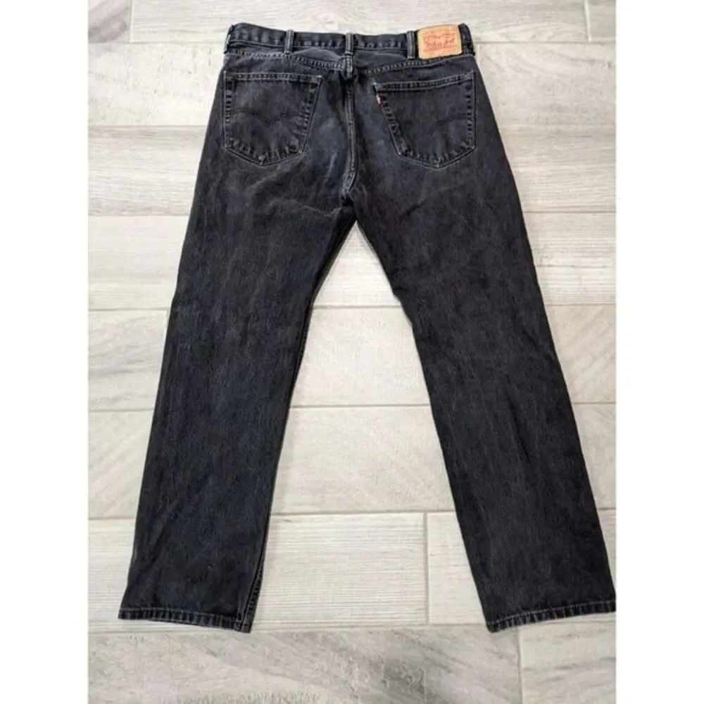 Levis 505 Jeans Mens 38 Regular Black Straight 100% Cotton Denim 38x33 (38x32)‎